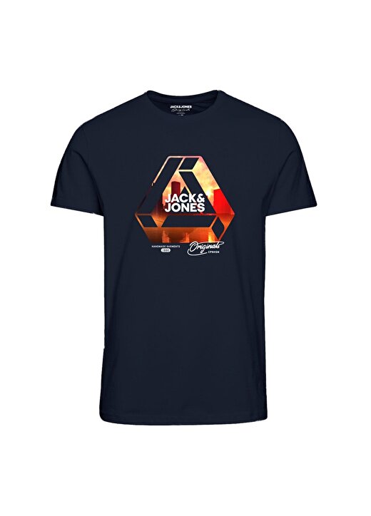Jack & Jones Erkek Bisiklet Yaka Lacivert T-Shirt 1