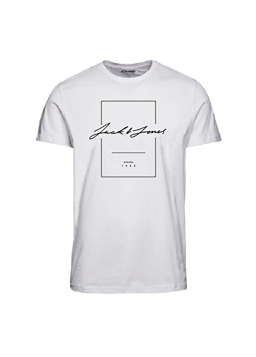 Jack & Jones 12196794 Beyaz Erkek T-Shirt 1