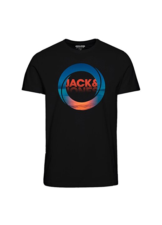 Jack & Jones Erkek Bisiklet Yaka Siyah T-Shirt 1