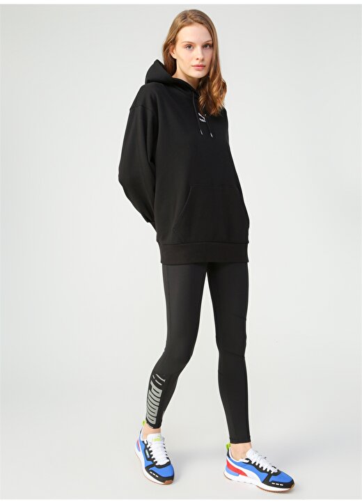 Puma 53041201 Classics Oversized Hoodiekapüşonlu Uzun Kollu Cepli Siyah Kadın Sweatshirt 2