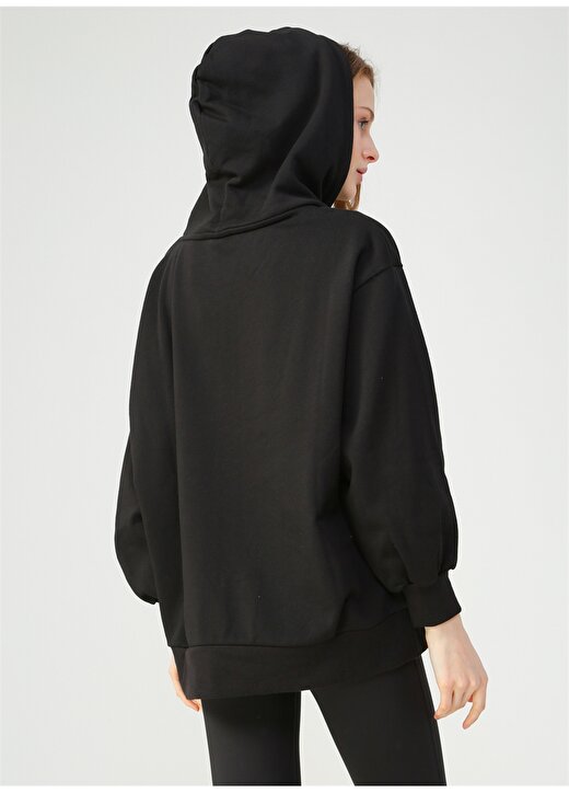 Puma 53041201 Classics Oversized Hoodiekapüşonlu Uzun Kollu Cepli Siyah Kadın Sweatshirt 4