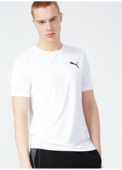 Puma 58672502 Active Small Logo Tee Beyaz Erkek T-Shirt 3