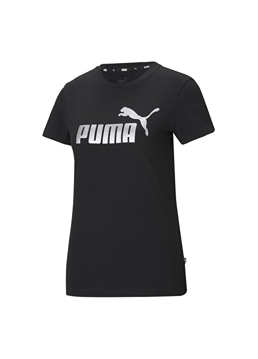 Puma Kadın Siyah-Gümüş Bisiklet Yaka T-Shirt 4