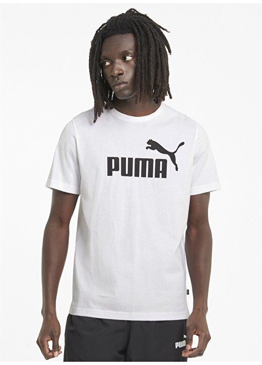 Puma Erkek Bisiklet Yaka Kısa Kollu Beyaz T-Shirt 1