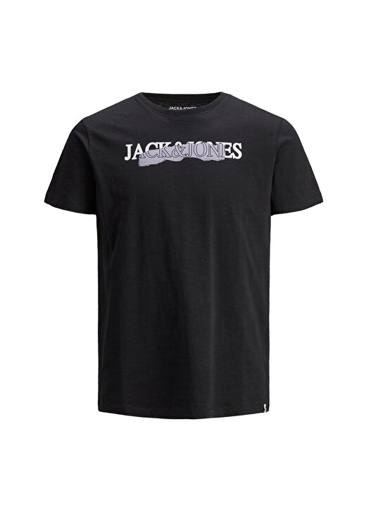 Jack & Jones Erkek Açık Siyah Bisiklet Yaka T-Shirt 1