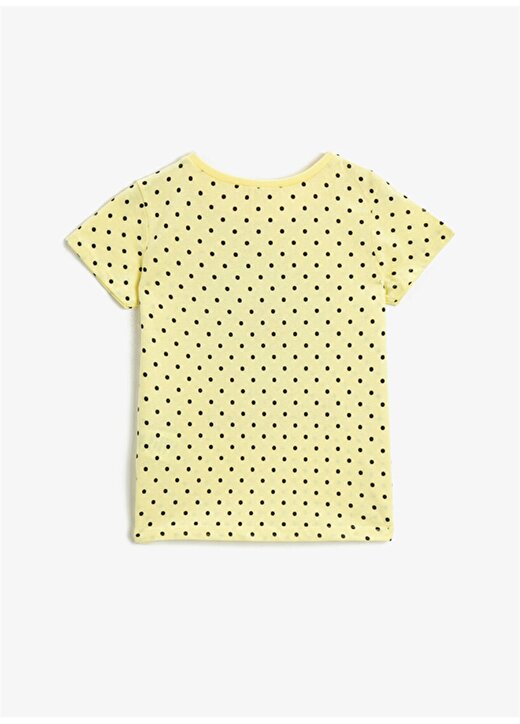 Koton Çiçek Baskılı Sarı Kız Cocuk T-Shirt 2