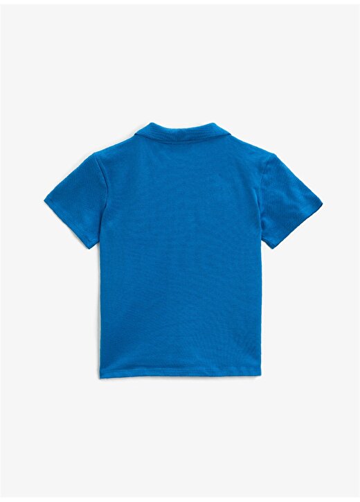 Koton 1YKB18230OK Polo Yaka Kısa Kol Mavi Erkek Çocuk T-Shirt 2