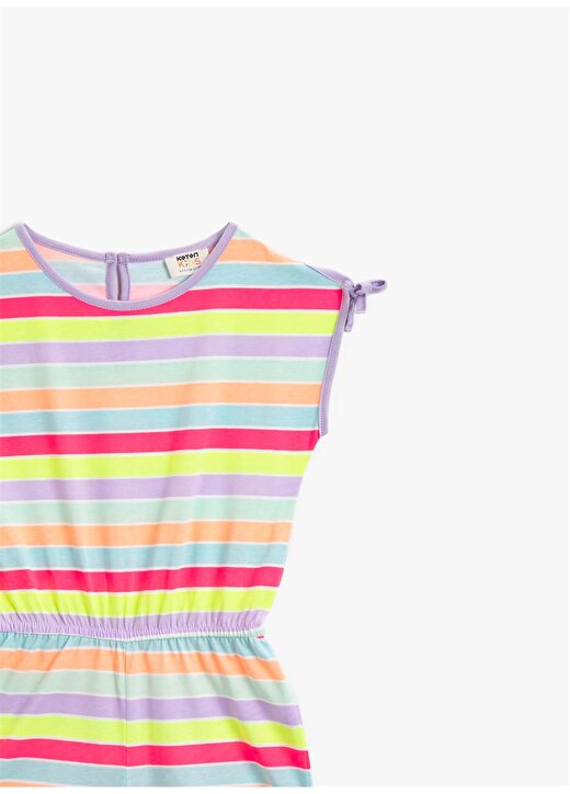 Koton Kısa Kollu Çok Renkli Kız Çocuk Elbise 3