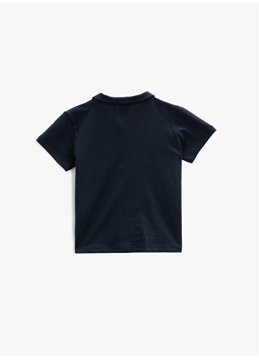 Koton Polo Yaka Baskılı Lacivert Erkek Çocuk T-Shirt 2