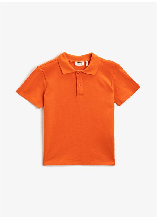 Koton Polo Yaka Düz Turuncu Erkek Çocuk T-Shirt 1YKB18230OK 1