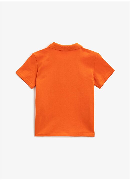 Koton Polo Yaka Düz Turuncu Erkek Çocuk T-Shirt 1YKB18230OK 2
