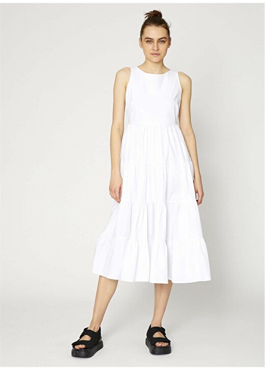 Koton 1Yak88841pw Beyaz Kadın Elbise 3