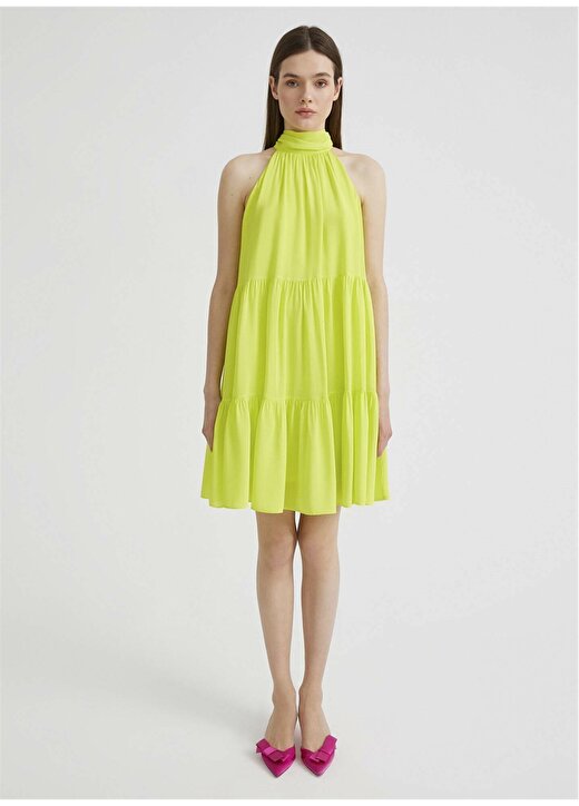 Koton Neon Sarı Kadın Elbise 3