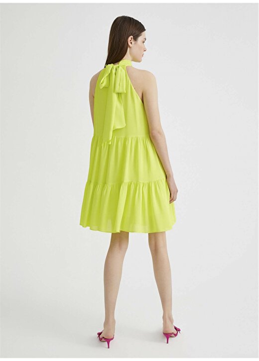 Koton Neon Sarı Kadın Elbise 4