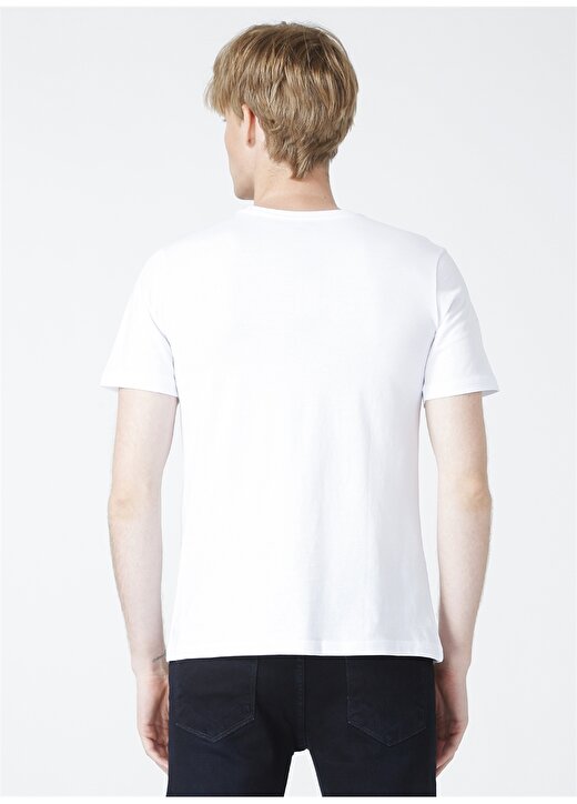 Black On Black Bisiklet Yaka Standart Baskılı Beyaz Erkek T-Shirt 4
