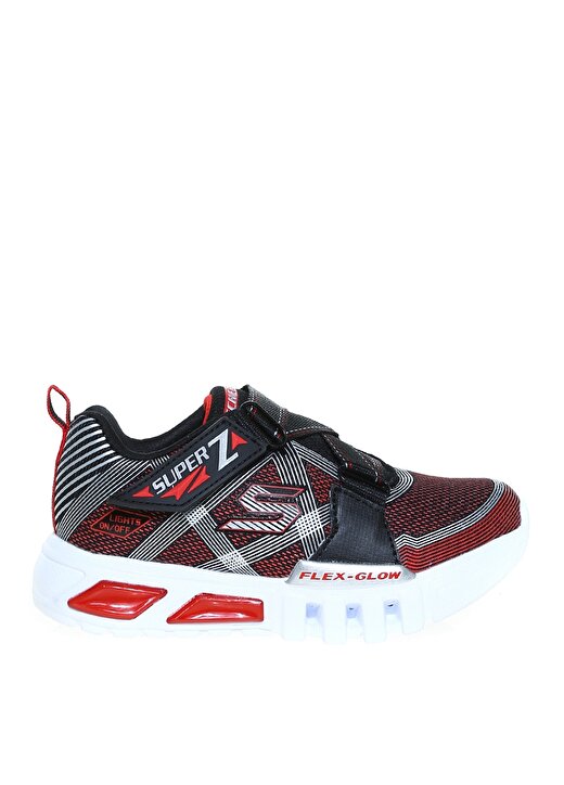 Skechers 90543L Flex-Glow Siyah - Kırmızı Erkek Çocuk Yürüyüş Ayakkabısı 1