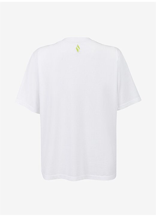 Skechers S211161-100 Graphic Tee W Crew Neck O Yaka Loose Fit Baskılı Beyaz Kadın T-Shirt 2