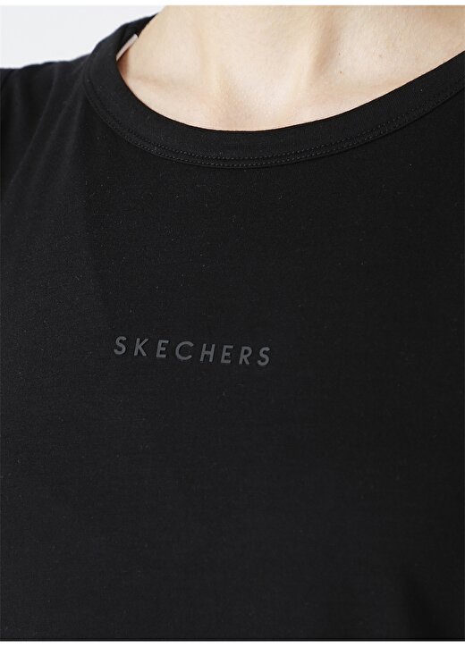 Skechers S211063-001 Graphic Tee W Sleeveles O Yaka Regular Fit Düz Siyah Kadın T-Shirt 4