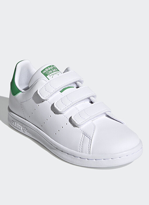 adidas Beyaz - Yeşil Erkek Çocuk Yürüyüş Ayakkabısı FX7534 STAN SMITH CF C  2