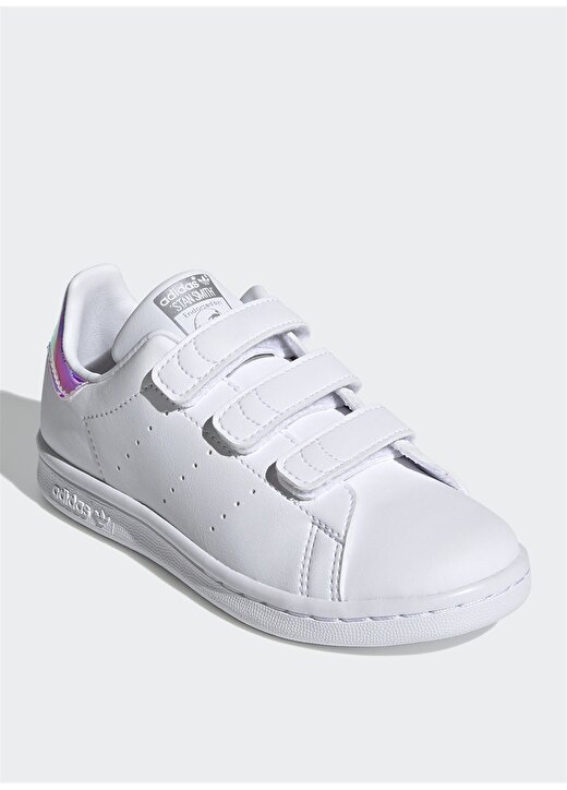 Adidas Beyaz - Gümüş Kız Çocuk Yürüyüş Ayakkabısı FX7539 STAN SMITH CF C 2