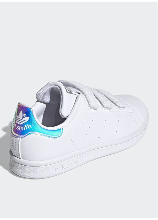 Adidas Beyaz - Gümüş Kız Çocuk Yürüyüş Ayakkabısı FX7539 STAN SMITH CF C 4