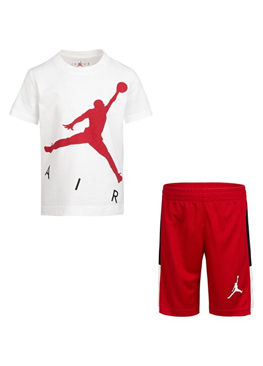 Nike Baskılı Kırmızı Şort Takım 1