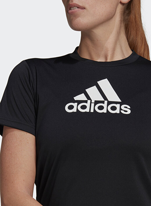 adidas Bisiklet Yaka Siyah - Beyaz Kadın T-Shirt GL3820 W BL T 4