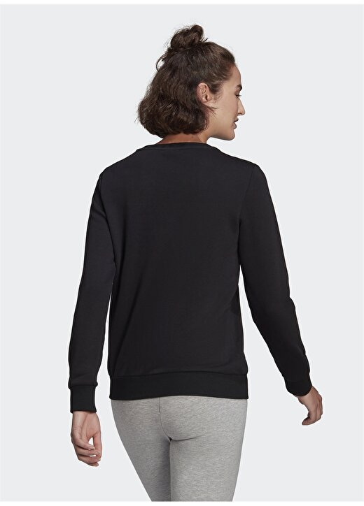 Adidas Gl0718 W Lin Ft Siyah - Beyaz Kadın Sweatshirt 3