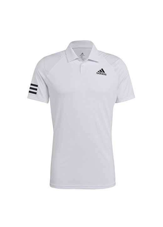 Adidas Polo Yaka Beyaz - Siyah Erkek T-Shirt GL5416 CLUB 3STR P 2