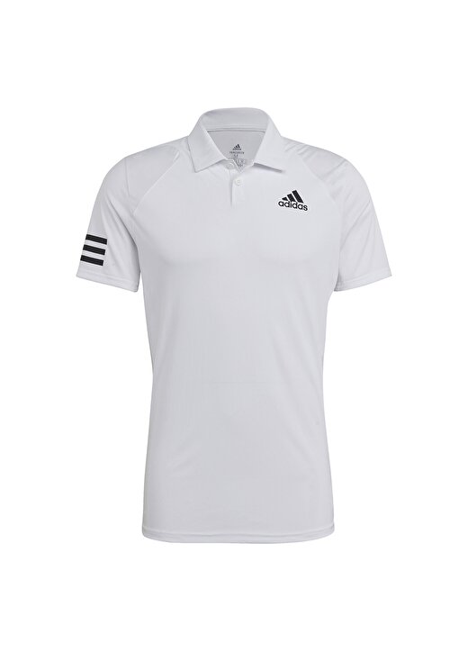 Adidas Polo Yaka Beyaz - Siyah Erkek T-Shirt GL5416 CLUB 3STR P 4