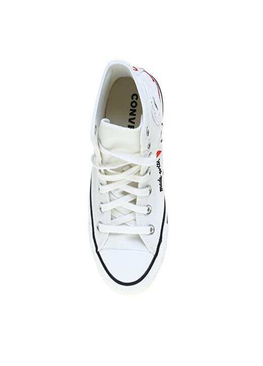 Converse 171159C Baskılı Beyaz Kadın Sneaker 4