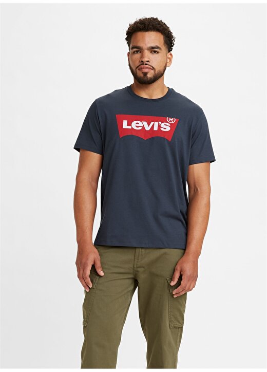 Levis Erkek Lacivert Bisiklet Yaka T-Shirt 1