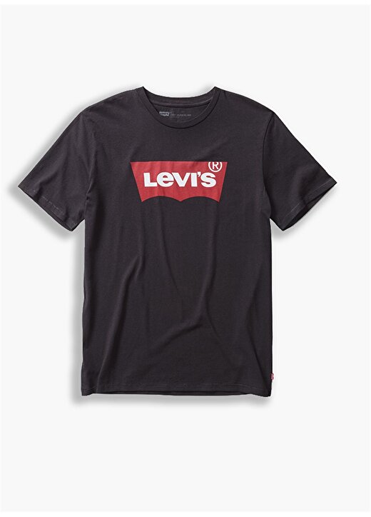 Levis Siyah Bisiklet Yaka Baskılı Erkekt-Shirt 3