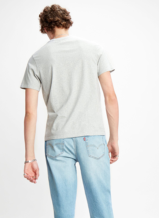 Levis 17164-0032 Bisiklet Yaka Standart Düz Gri Erkek T-Shirt 2