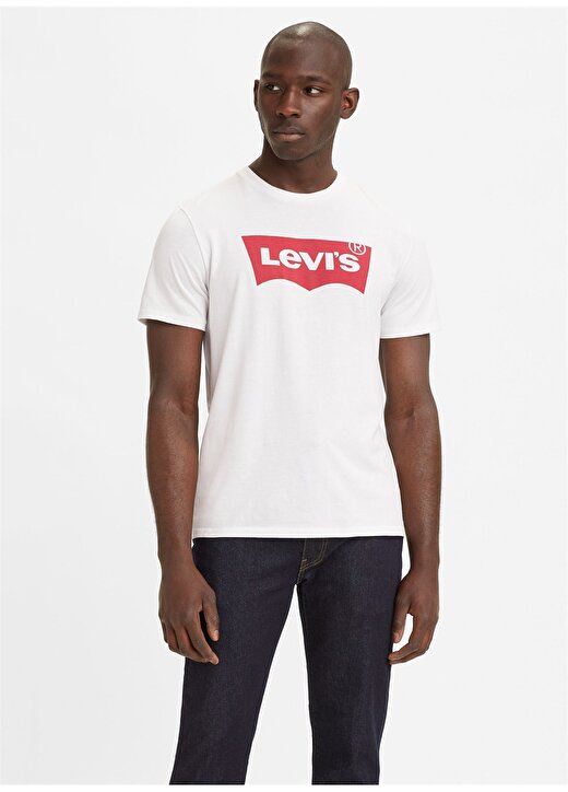 Levis 17783-0314 Bisiklet Yaka Standart Baskılı Beyaz Erkek T-Shirt 1