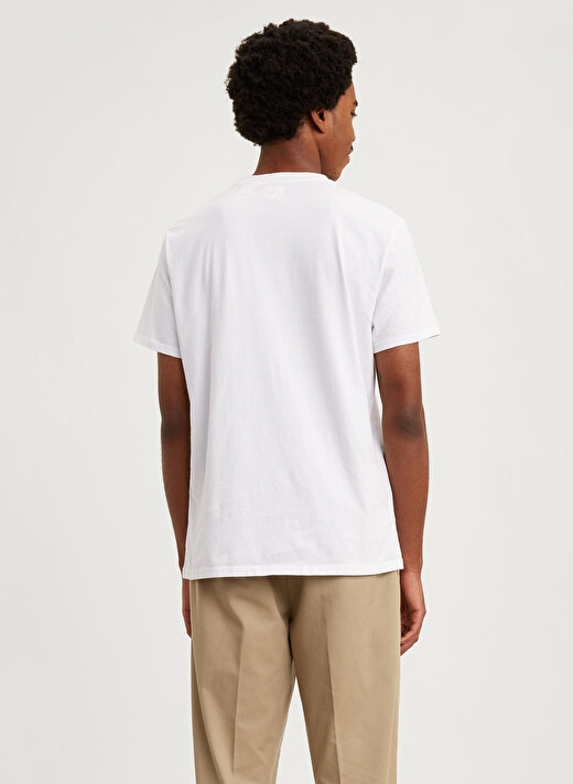 Levis Erkek Beyaz Bisiklet Yaka T-Shirt 3