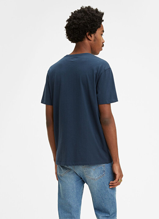 Levis Erkek Bisiklet Yaka Pamuklu Lacivert T-Shirt 3