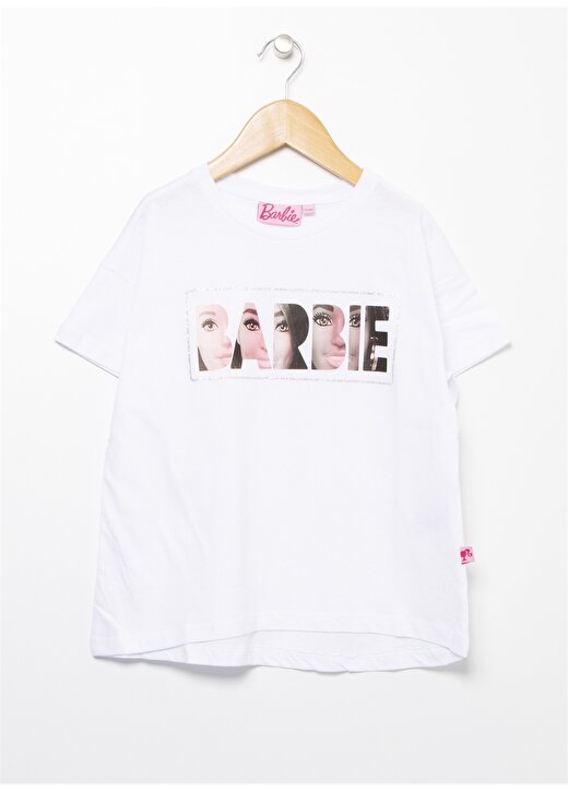 Barbie Bisiklet Yaka Ekru T-Shirt 1