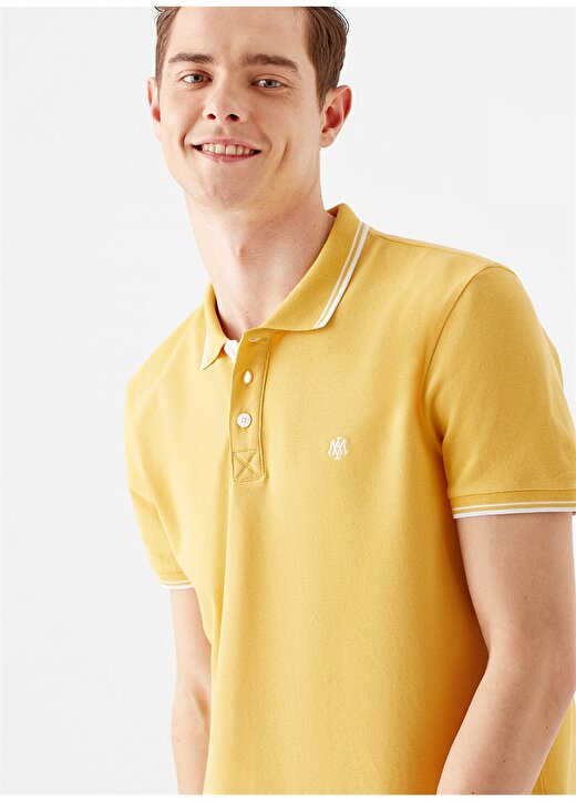 Mavi Dar Düz Limon Erkek Polo T-Shirt 1