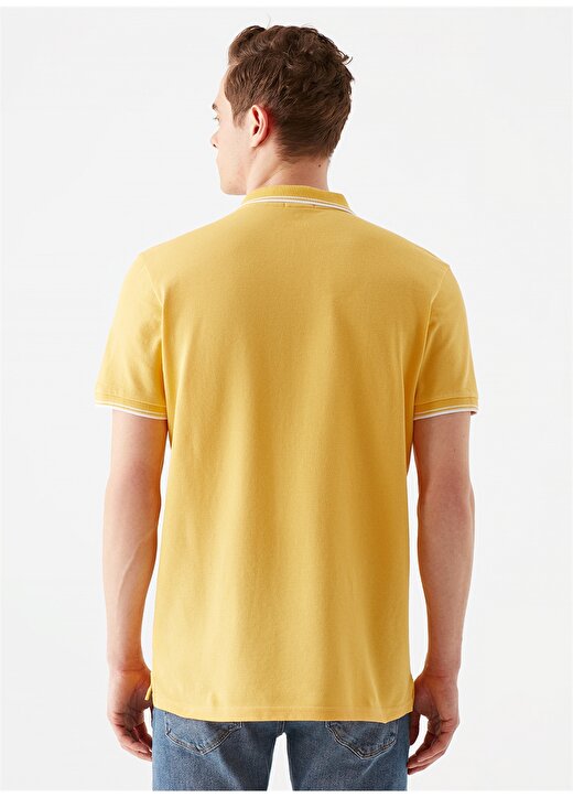 Mavi Dar Düz Limon Erkek Polo T-Shirt 4
