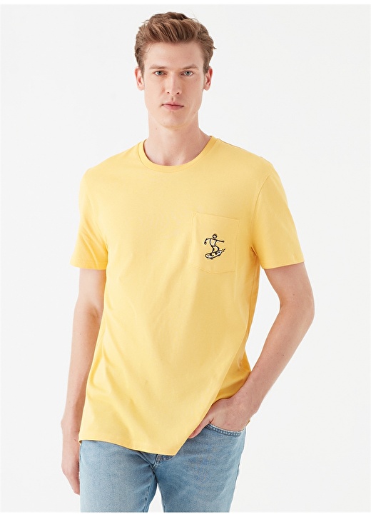 Mavi Erkek Limon Bisiklet Yaka T-Shirt 2