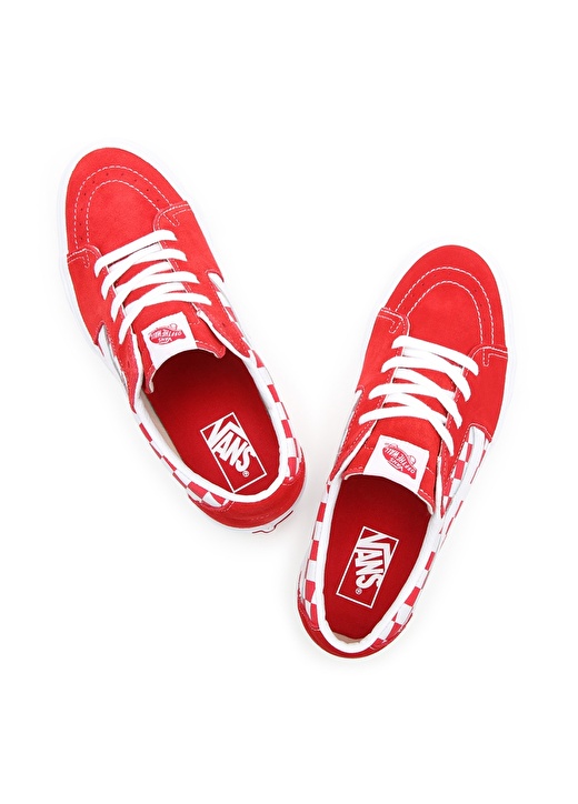 Vans VN0A4UUK4W91 UA SK8-Low Kırmızı Kare Desenli Kadın Lifestyle Ayakkabı 2