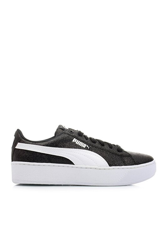 Puma 36685602 Vikky Platform Glitz Siyah Beyaz Gümüş Kız Çocuk Ayakkabısı 1