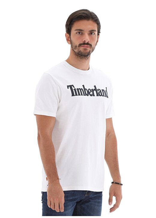Timberland O Yaka Regular Fit Baskılı Beyaz Erkek T-Shirt - TB0A2C311001 SS Kennebec River Tee 2