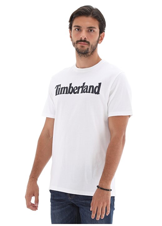 Timberland O Yaka Regular Fit Baskılı Beyaz Erkek T-Shirt - TB0A2C311001 SS Kennebec River Tee 3
