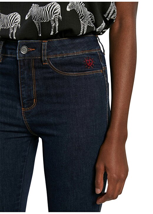 Desigual Standart Lacivert Kadın Denim Pantolon 21SWDD60 4
