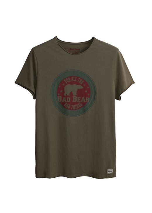 Bad Bear Erkek Haki Bisiklet Yaka T-Shirt 1