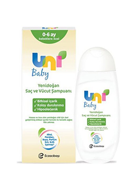 Unibaby Yeni Doğan Saç Ve Vücut Bebek Şampuanı 1