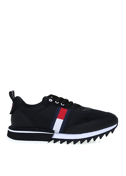 Tommy Hilfiger Basic Bağcıklı Siyah Erkek Sneaker 1