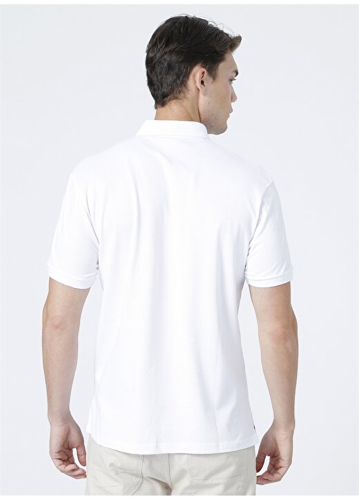 Network Polo Yaka Beyaz Erkek T-Shirt 4